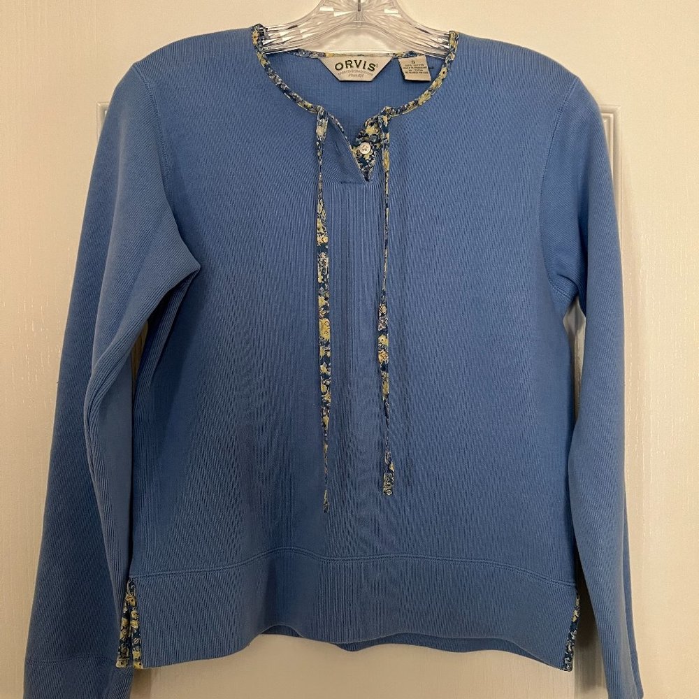 Orvis - Beautiful Cornflower Blue Pullover - Sz. S